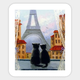 Cats Parisians Sticker